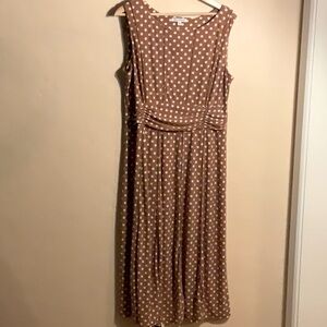 Northstyle beige polka dot dress size 16